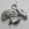 Pendant Setting Zinc Alloy Jewelry Findings Lead-free, Mushroom 20x16mm Hole:2mm, Sold by Bag