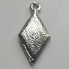 Pendant Zinc Alloy Jewelry Findings Lead-free, Diamond 12x23mm Hole:1mm, Sold by Bag