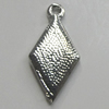 Pendant Zinc Alloy Jewelry Findings Lead-free, Diamond 12x23mm Hole:1mm, Sold by Bag