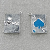 Pendant Zinc Alloy Enamel Jewelry Findings Lead-free, 21x16mm Hole:2mm, Sold by Bag