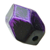 Painted (spray-paint ) Acrylic Beads, Rectangle, 22x15mm, Hole:Approx 3mm, Sold by Bag