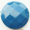 Solid Acrylic Beads, Faceted Flat Round, 35mm Hole:2mm, Sold by Bag
