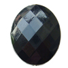 Solid Acrylic Beads, Faceted Oval 29x24mm Hole:2mm, Sold by Bag