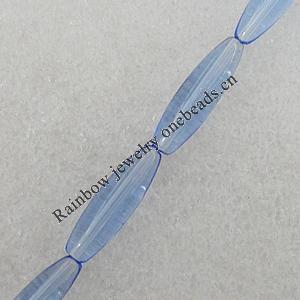 Glass Crystal Beads, Oval 6x20mm Hole:1mm, Sold by Bag