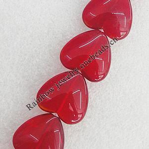 Glass Crystal Beads, Heart 20mm Hole:1mm, Sold by Bag