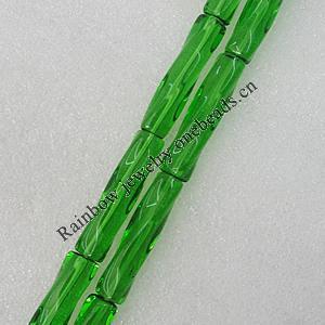 Glass Crystal Beads, Twist Column 10x40mm Hole:1mm, Sold by Bag