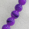Imitate Gemstone Glass Beads Jade Dyed Beads, Round 4mm Hole:0.5mm, Sold Per 32-Inch Strand