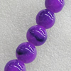 Imitate Gemstone Glass Beads Jade Dyed Beads, Round 6mm Hole:1mm, Sold Per 32-Inch Strand