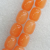 Imitate Gemstone Glass Beads Jade Dyed Beads, Drum 12x16mm Hole:1mm, Sold Per 32-Inch Strand