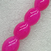 Imitate Gemstone Glass Beads Jade Dyed Beads, Oval 14x18mm Hole:1mm, Sold Per 32-Inch Strand