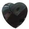 Solid Acrylic Beads, Faceted Heart 30x30mm Hole:2mm, Sold by Bag