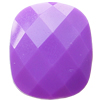 Solid Acrylic Beads, Faceted Rectangle 20x24x10mm Hole:2mm, Sold by Bag