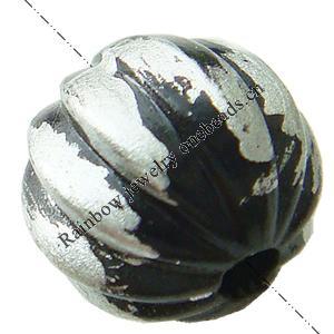 Painted (spray-paint ) Acrylic Beads, Round, 10mm, Hole:Approx 2mm, Sold by Bag