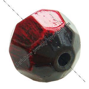 Painted (spray-paint ) Acrylic Beads,Faceted Round, 20mm, Hole:Approx 2mm, Sold by Bag