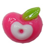Resin Cabochons,No Hole Headwear & Costume Accessory, Apple, The other side is Flat 11x10mm,Sold by Bag
