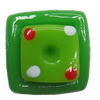 Resin Cabochons,No Hole Headwear & Costume Accessory, Square, The other side is Flat 10mm,Sold by Bag