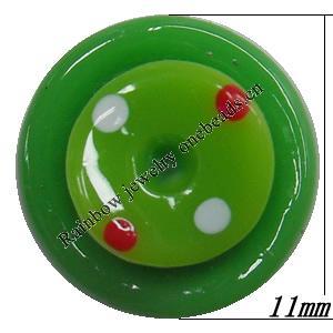 Resin Cabochons,No Hole Headwear & Costume Accessory, Round, The other side is Flat 11mm,Sold by Bag