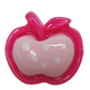 Resin Cabochons,No Hole Headwear & Costume Accessory, Apple, The other side is Flat 14x13mm,Sold by Bag
