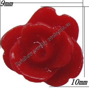 Resin Cabochons, NO Hole Headwear & Costume Accessory, Flower, About 9x10mm in diameter, Sold by Bag