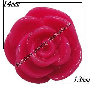Resin Cabochons, NO Hole Headwear & Costume Accessory, Flower, About 13x14mm in diameter, Sold by Bag
