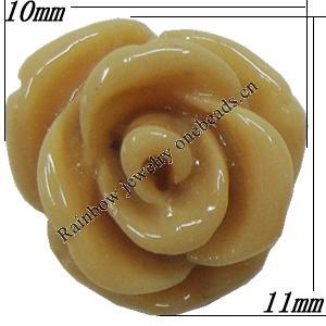 Resin Cabochons, NO Hole Headwear & Costume Accessory, Flower, About 10x11mm in diameter, Sold by Bag