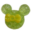 Resin Cabochons,No Hole Headwear & Costume Accessory, Animal Head, The other side is Flat 14x13mm,Sold by Bag