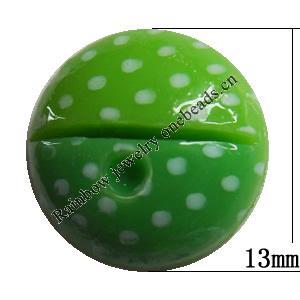 Resin Cabochons,No Hole Headwear & Costume Accessory,Round, The other side is Flat 13mm,Sold by Bag