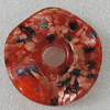 Gold Sand lampwork Pendant Mix Color, Twist Flat Round 47mm Hole:11.5mm, Sold by Box