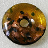 Gold Sand lampwork Pendant Mix Color, Flat Round 44mm Hole:8.5mm, Sold by Box