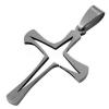  Stainless Steel Pendant, Silver Color, Cross, 39x22mm, Sold by Bag  