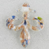 Gold Sand lampwork Pendant Mix Color, 59x49mm Hole:2mm, Sold by Box