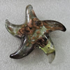 Gold Sand lampwork Pendant, Star 56x59mm Hole:5mm, Sold by PC