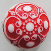 Washed Acrylic Beads, Flat Round 17mm Hole:2mm