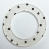 Acrylic Connectors, Flat Round, 30mm, Hole:1mm, Sold by Bag