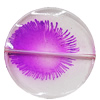 Spray-Painted Acrylic Beads, Flat Round 41mm Hole:2mm, Sold by Bag