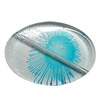 Spray-Painted Acrylic Beads, Flat Oval 36x25mm Hole:2mm, Sold by Bag