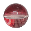 Spray-Painted Acrylic Beads, Round 18mm Hole:3mm, Sold by Bag