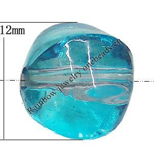 Spray-Painted Acrylic Beads, 12mm Hole:2.5mm, Sold by Bag