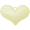 Imitate Jade Acrylic Pendant, Heart, 38x8mm, Hole: Approx 2mm，Sold by Bag 