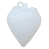 Imitate Jade Acrylic Pendant, Strawberry, 32x41mm, Hole: Approx 2mm，Sold by Bag 