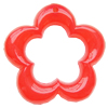Imitate Jade Acrylic Pendant, Flower, 49mm, Hole: Approx 3mm，Sold by Bag 
