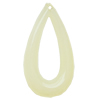 Imitate Jade Acrylic Pendant, Teardrop, 56x30mm, Hole: Approx 3mm，Sold by Bag 