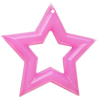 Imitate Jade Acrylic Pendant, Star, 57mm, Hole: Approx 3mm，Sold by Bag 