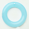 Imitate Jade Acrylic Pendant, Donut, 48mm, Hole: Approx 26mm，Sold by Bag 