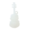 Imitate Jade Acrylic Pendant, Guitar, 50x20mm, Hole: Approx 3.5mm，Sold by Bag 