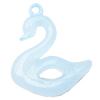 Imitate Jade Acrylic Pendant, Goose, 32x37mm, Hole: Approx 3mm，Sold by Bag 