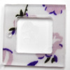 Inner Flower, Acrylic Pendants, Square, 25mm, Hole:1mm, Sold by Bag