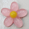 Resin Cabochons, NO Hole Headwear & Costume Accessory, Flower, About 18mm in diameter, Sold by Bag