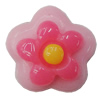 Resin Cabochons, NO Hole Headwear & Costume Accessory, Flower, About 14mm in diameter, Sold by Bag