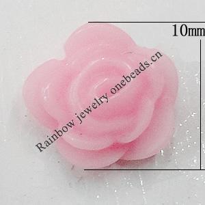 Resin Cabochons, NO Hole Headwear & Costume Accessory, Flower, About 10mm in diameter, Sold by Bag